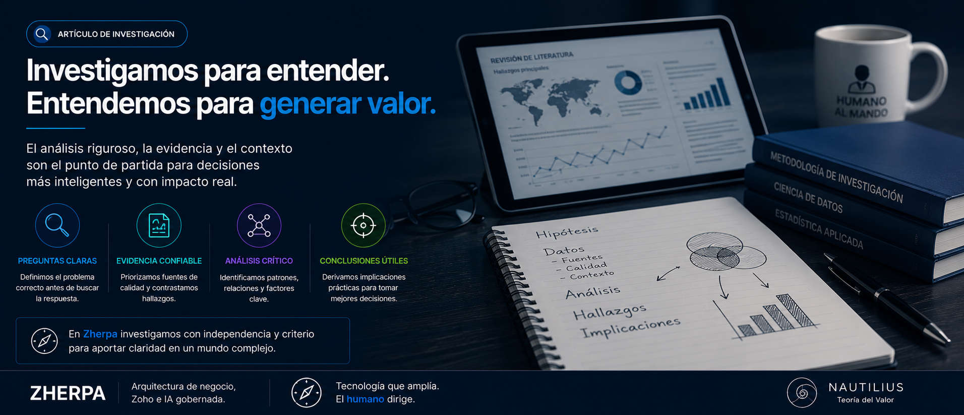 Investigamos para entender. Entendemos para generar valor.