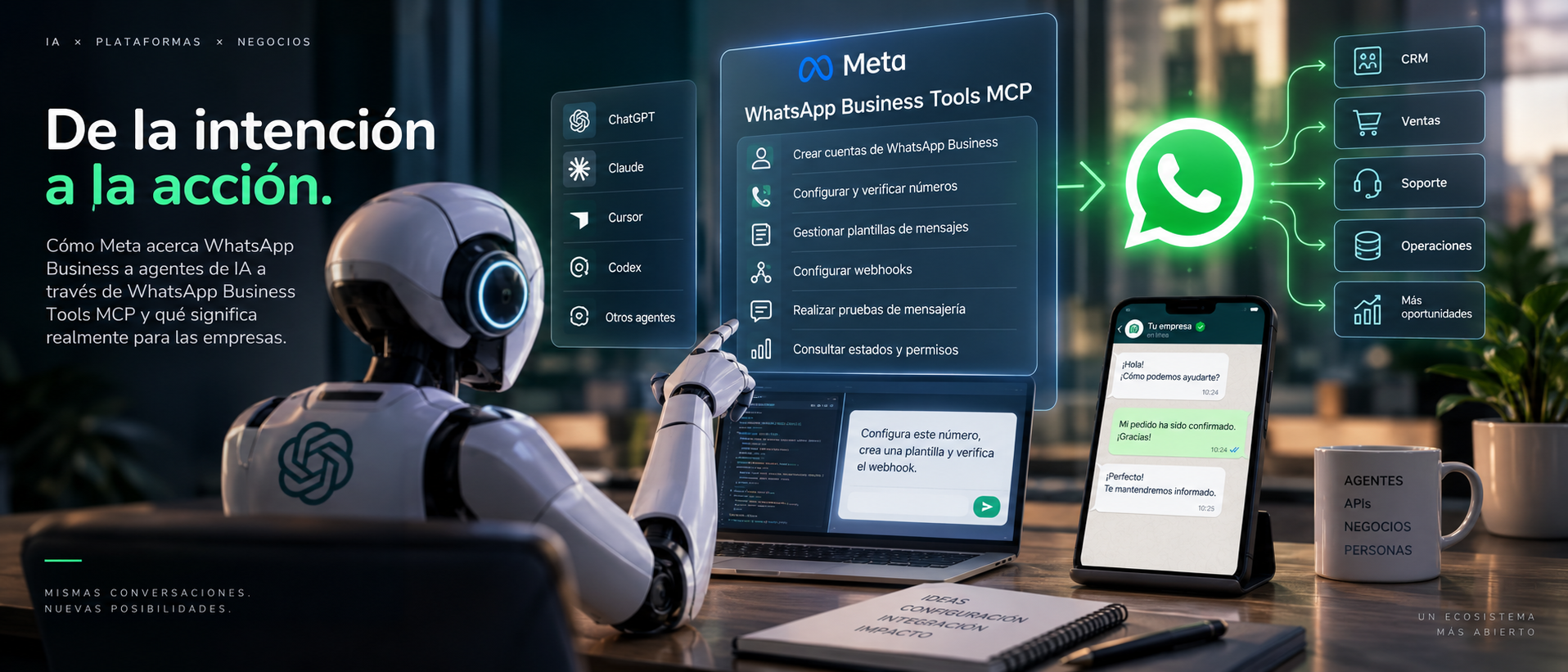 Meta abre WhatsApp Business a agentes de IA: qué cambia realmente con WhatsApp Business Tools MCP