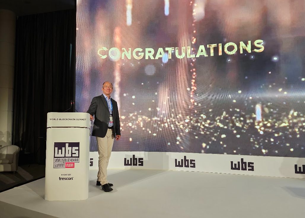 Miguel Ángel Arce en el World Blockchain Summit, Dubái