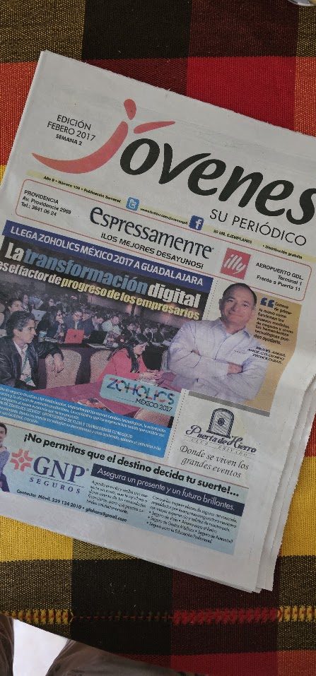 Portada de prensa con Miguel Ángel Arce, febrero 2017